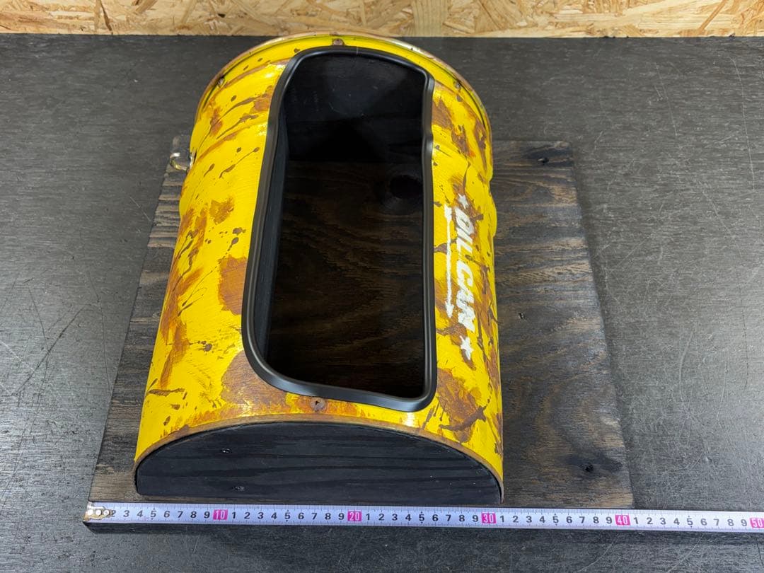 ヴィンテージ風 ガレージ ペール缶 シェルフ 壁掛け ディスプレイ