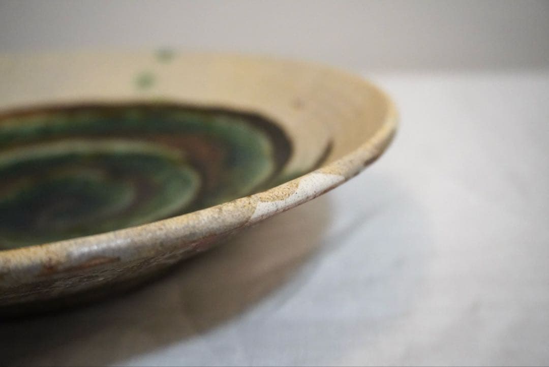 小泊 良 Ryo Kodomari_ラウンドプレート ［未使用］大皿 やちむん