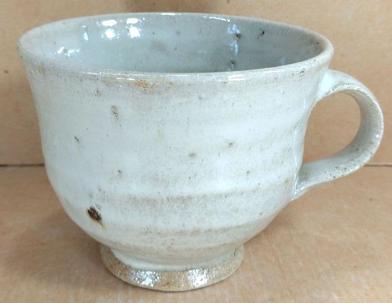 濱田庄司(浜田庄司) 朝杯(カップ&ソーサー）共箱 未使用 益子焼 人間