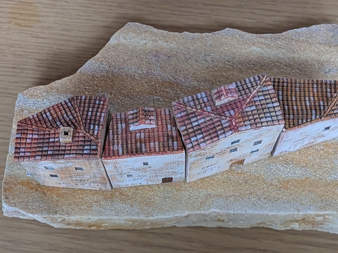 GAULT ハウス　フランスの街並み 置物 2011年製　石板付き