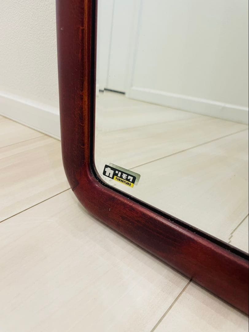 カリモク　 ウォール ミラー 姿見　木製 壁掛け 鏡