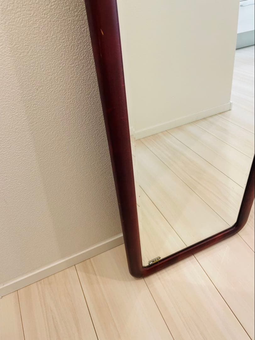 カリモク　 ウォール ミラー 姿見　木製 壁掛け 鏡