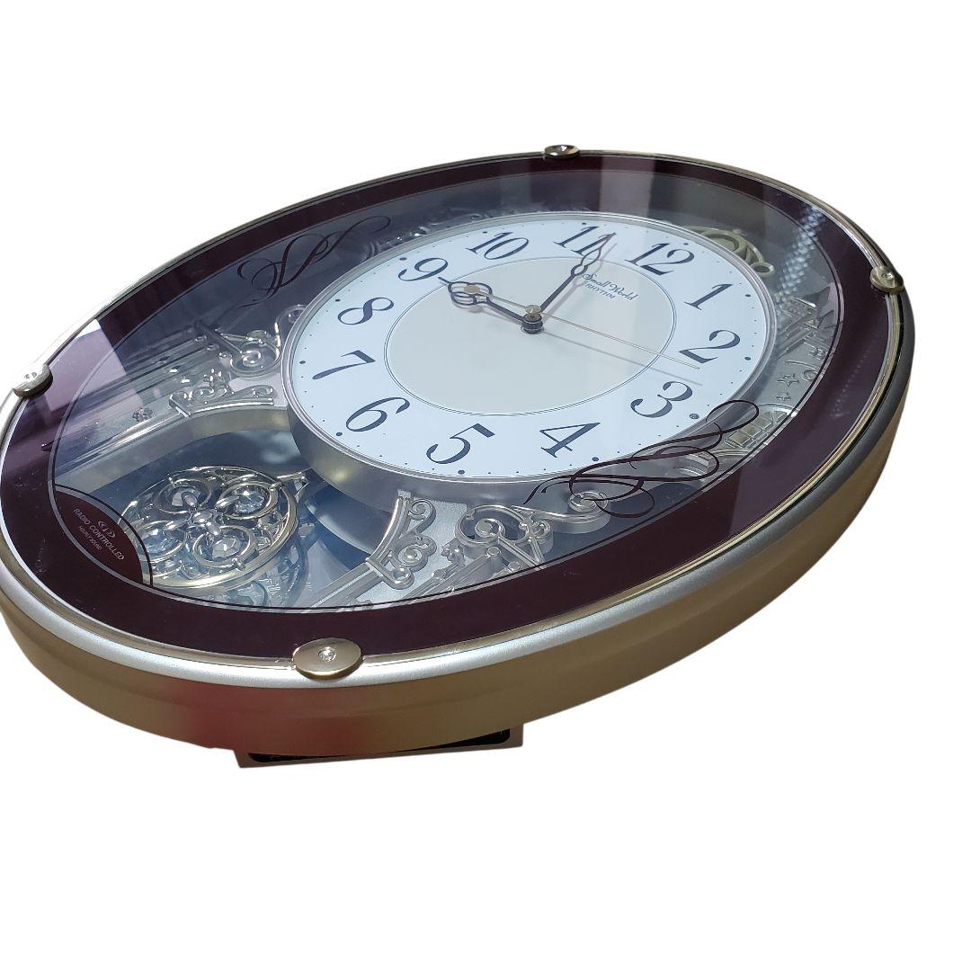 【状態良好】スモールワールド 電波時計 リズム時計 4MN523RH