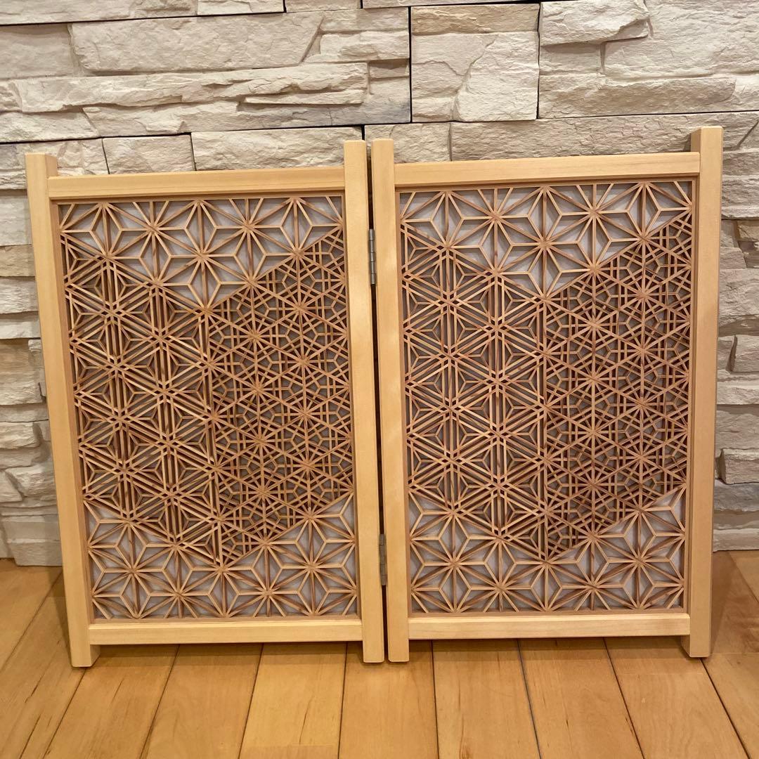 ④組子細工　衝立　パーテーション　伝統工芸品