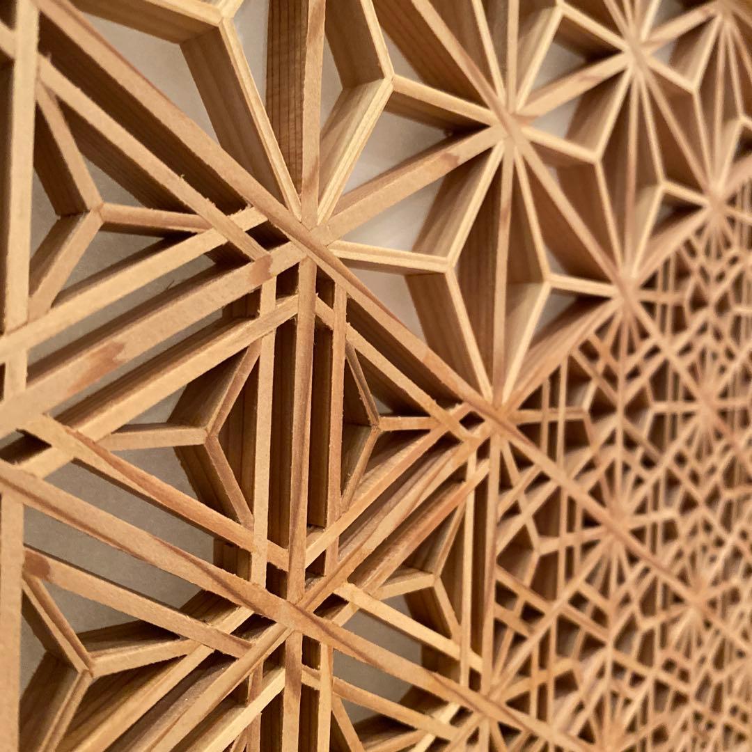 ④組子細工　衝立　パーテーション　伝統工芸品