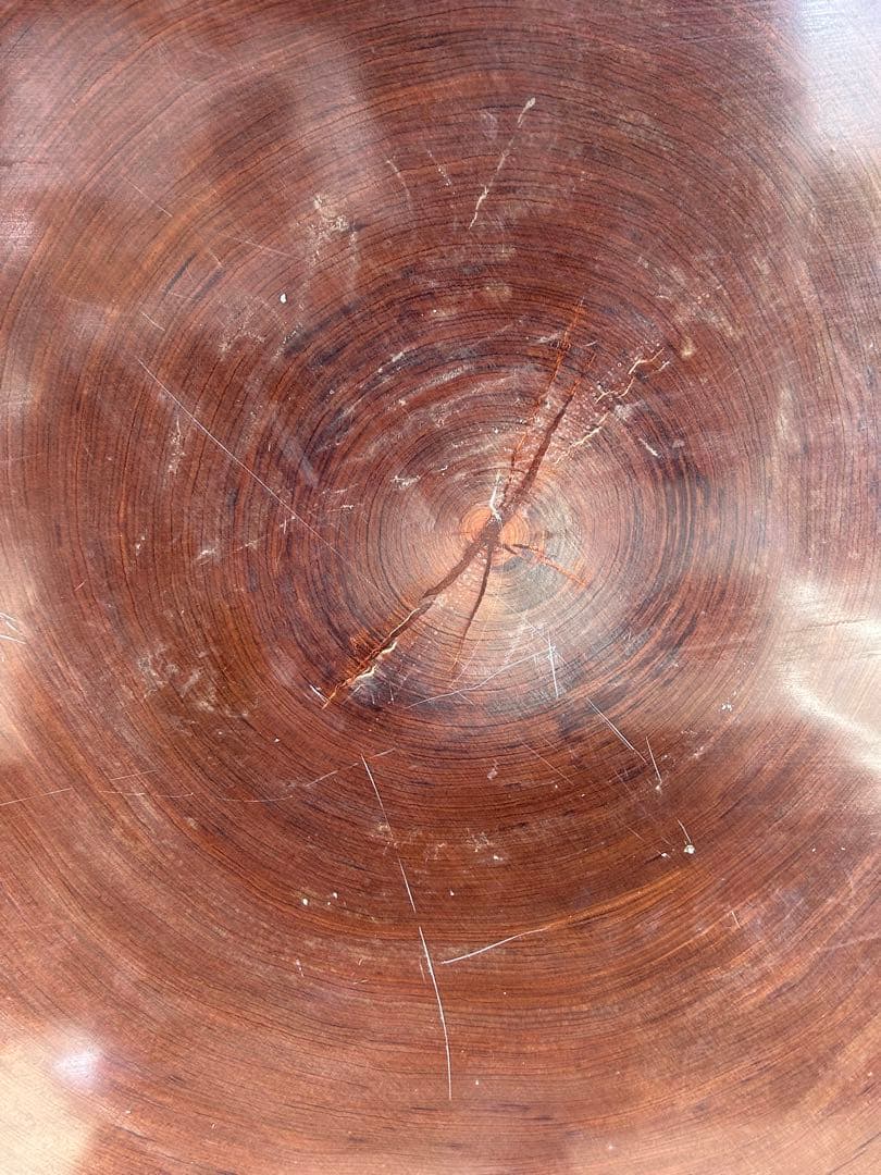 一枚板座卓　紫檀　丸テーブル　ダイニングテーブル