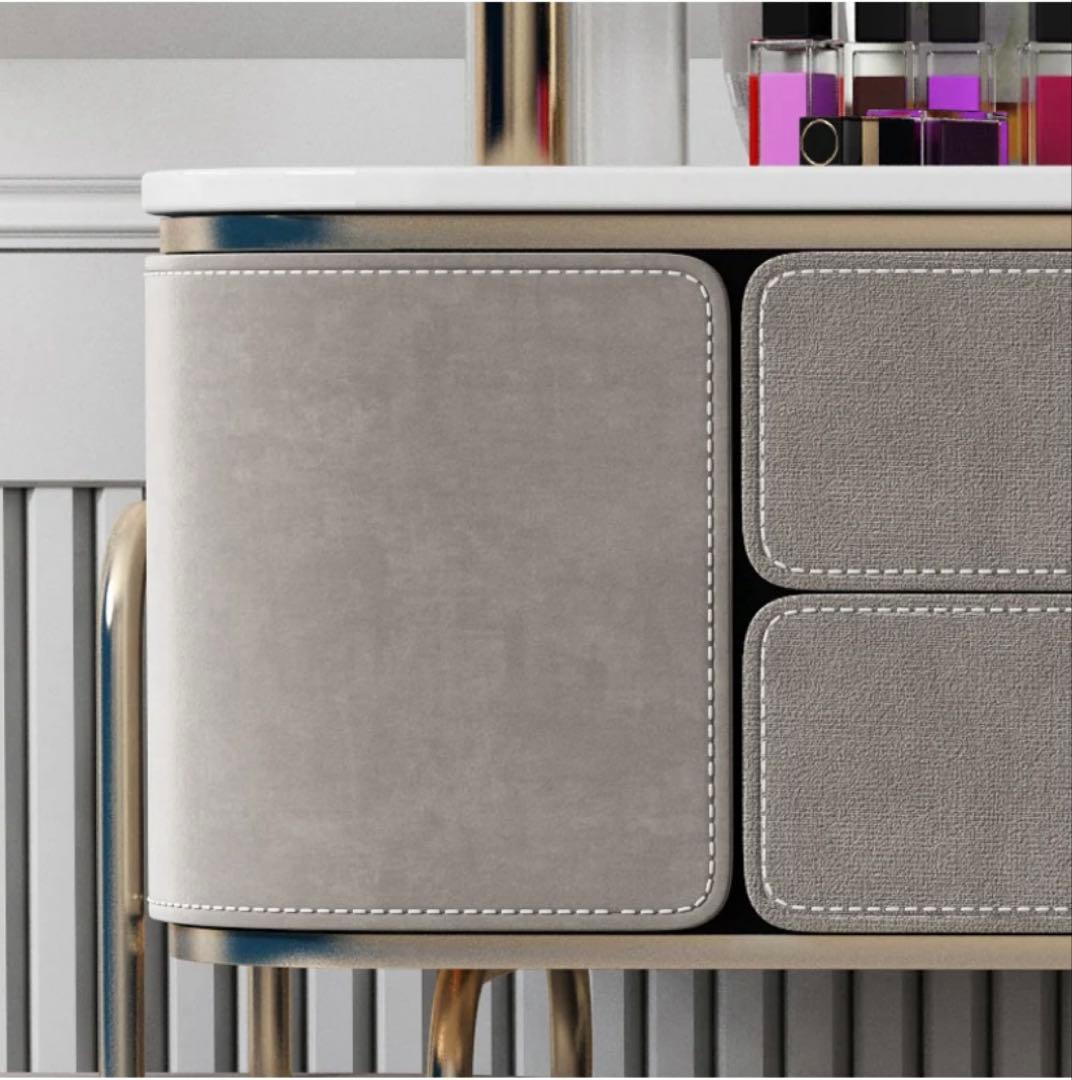 ドレッサー】浅茶ベルベットマーブル模様