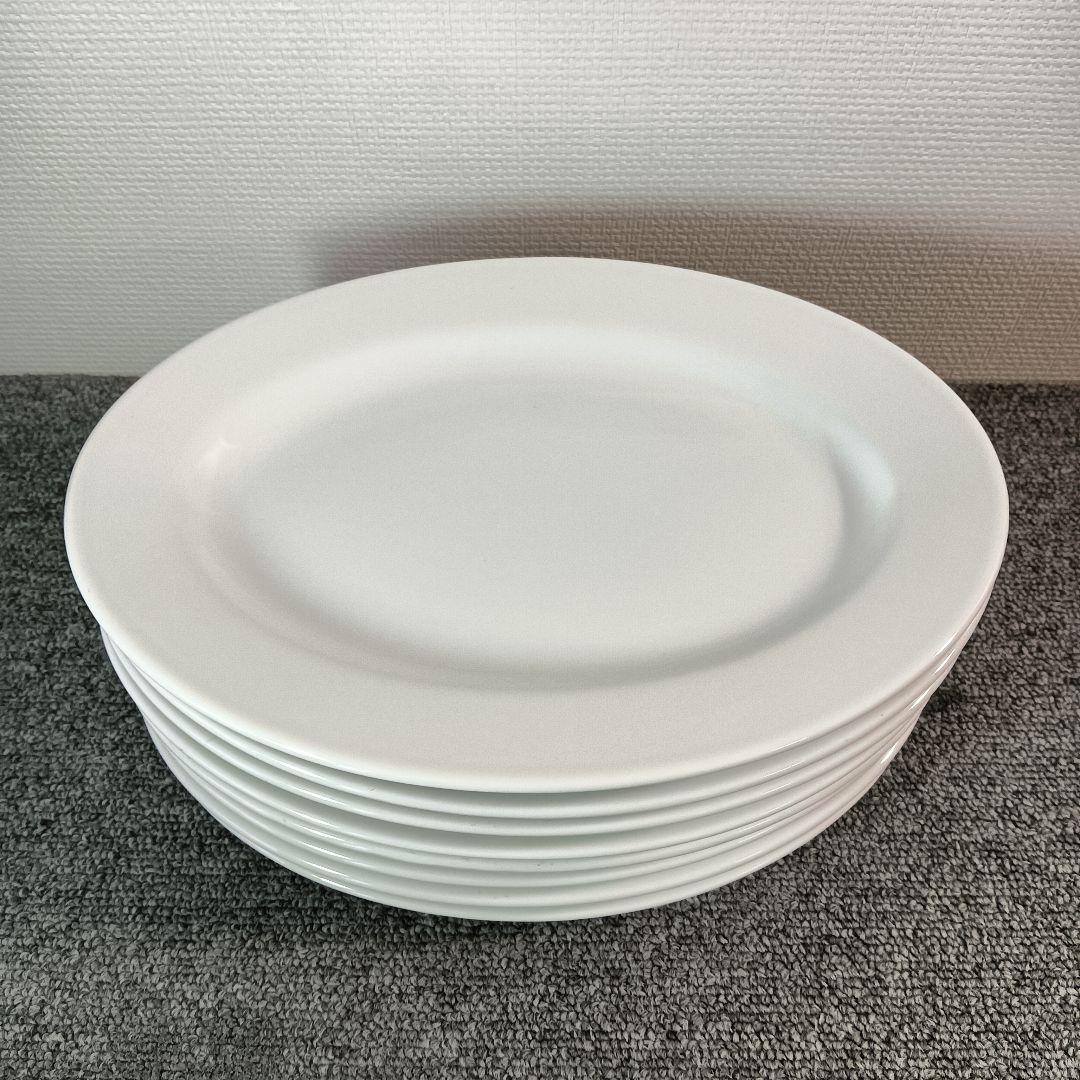 未使用 ホワイトオーバルプレート 8枚セット 倉庫保管品