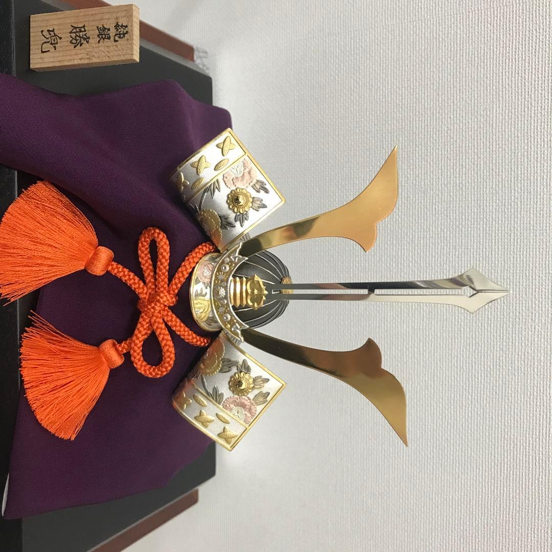 【美品】金銀工芸家　伝統工芸士　三代目　武比古　兜４号　（剣付）