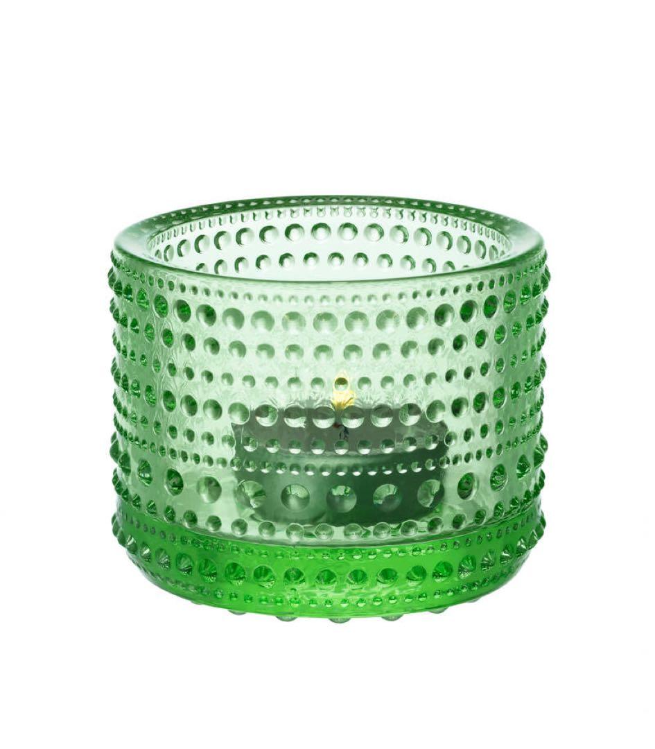 新品イッタラカステヘルミ キャンドルホルダー レモン グリーン