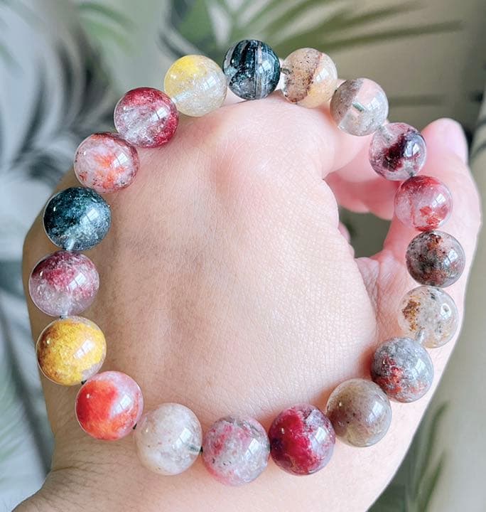 天然石 ガーデンクォーツのブレスレット（番号A1433）