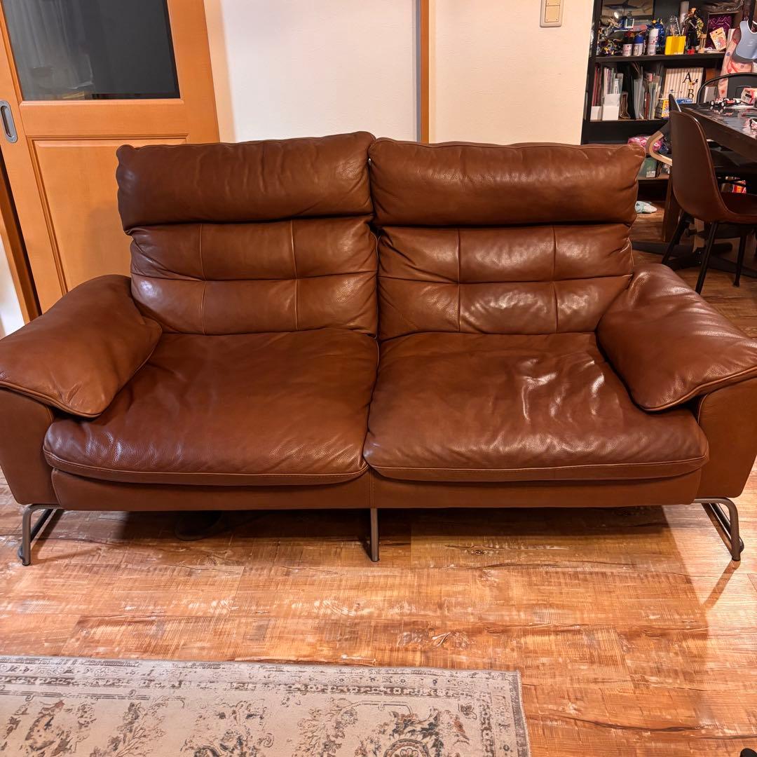 【廃盤】 クラッシュゲート 本革ヴィンテージソファ3人掛け