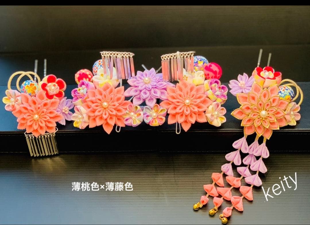 Hana⚘週末受取遅れますさま専用 七五三髪飾りセット 7-28