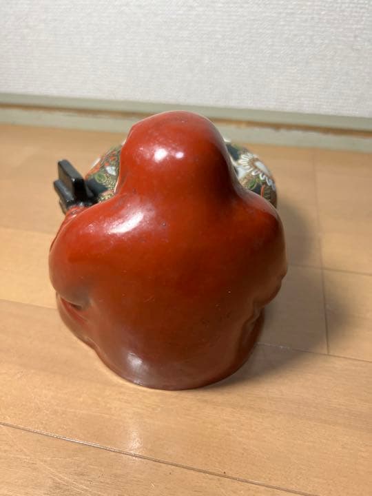 767 九谷焼　達磨　灰皿　時代物