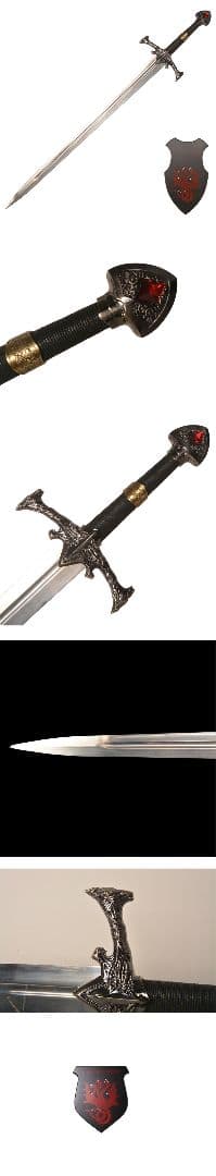 黒火剣 権力の遊び 古兵器 武具 刀装具 模造刀 Cosplayロール