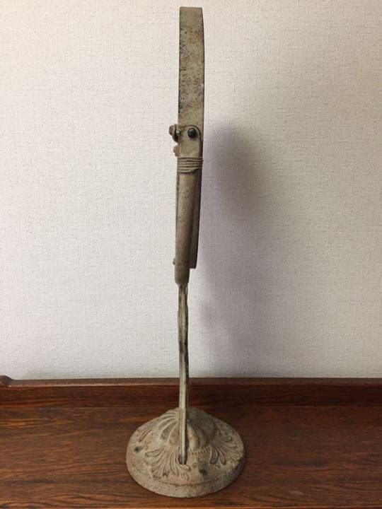 アメリカアンティーク☆フラワーモチーフ透かし模様スタンドミラー