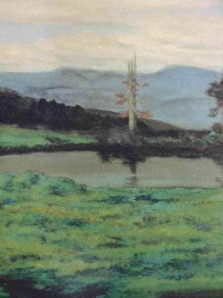 柚木久太、【八甲田の一角】、希少な大判額装用画集より、美品、日本人画家