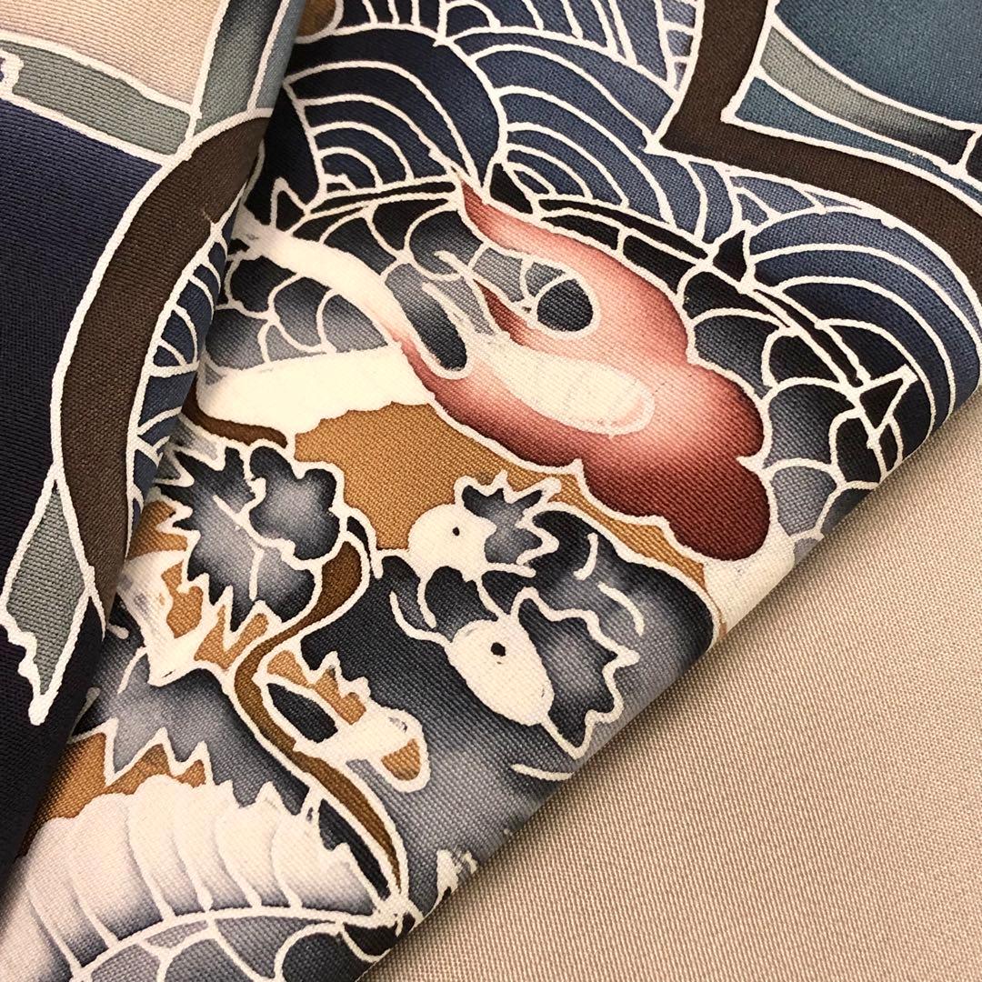 子供着物 お宮参り 七五三 祝着 襦袢付 松に鷲 龍 青海波 CK-7387