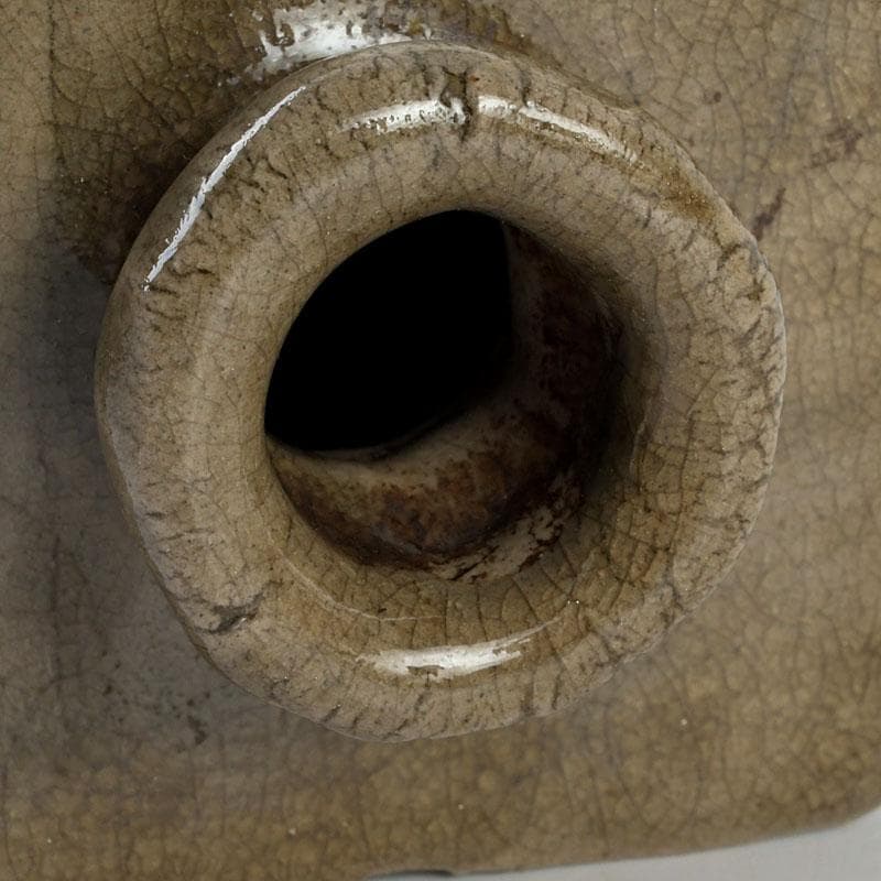 備前焼 古備前 虫明窯 青磁算木形花入 花瓶 共箱 C 9383 - メルカリ