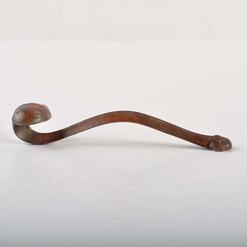 中国　唐木紅木彫刻　如意　置物　C　6694E