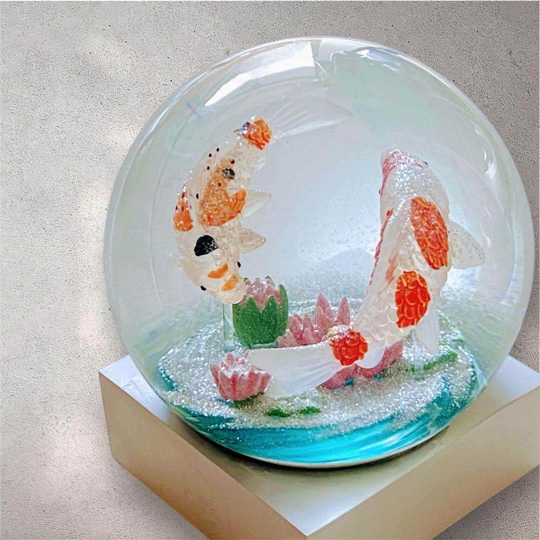 【海外モデル】スノーグロー Koi  Globes 鯉スノードーム