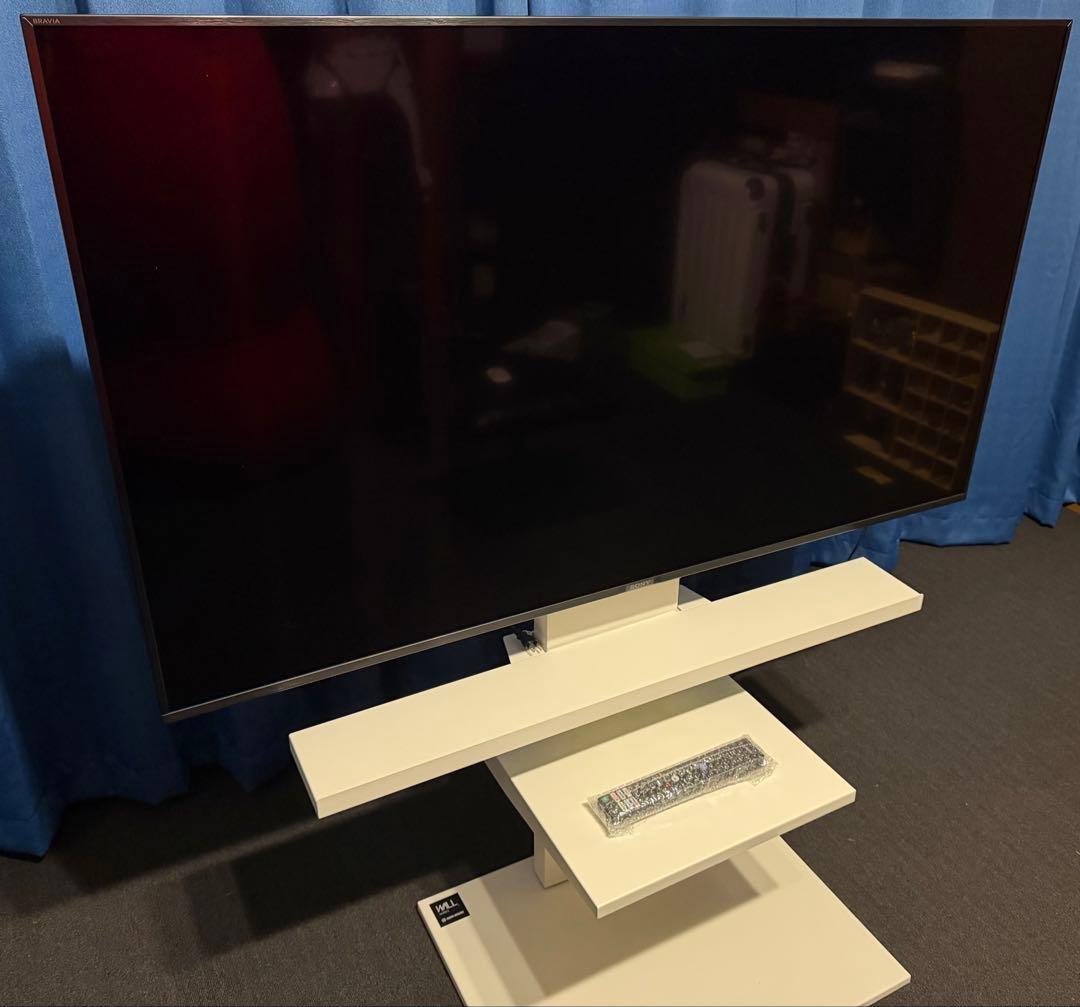 送料込 WALL EQUALS WALL V2 壁寄せテレビスタンド+純正棚板付