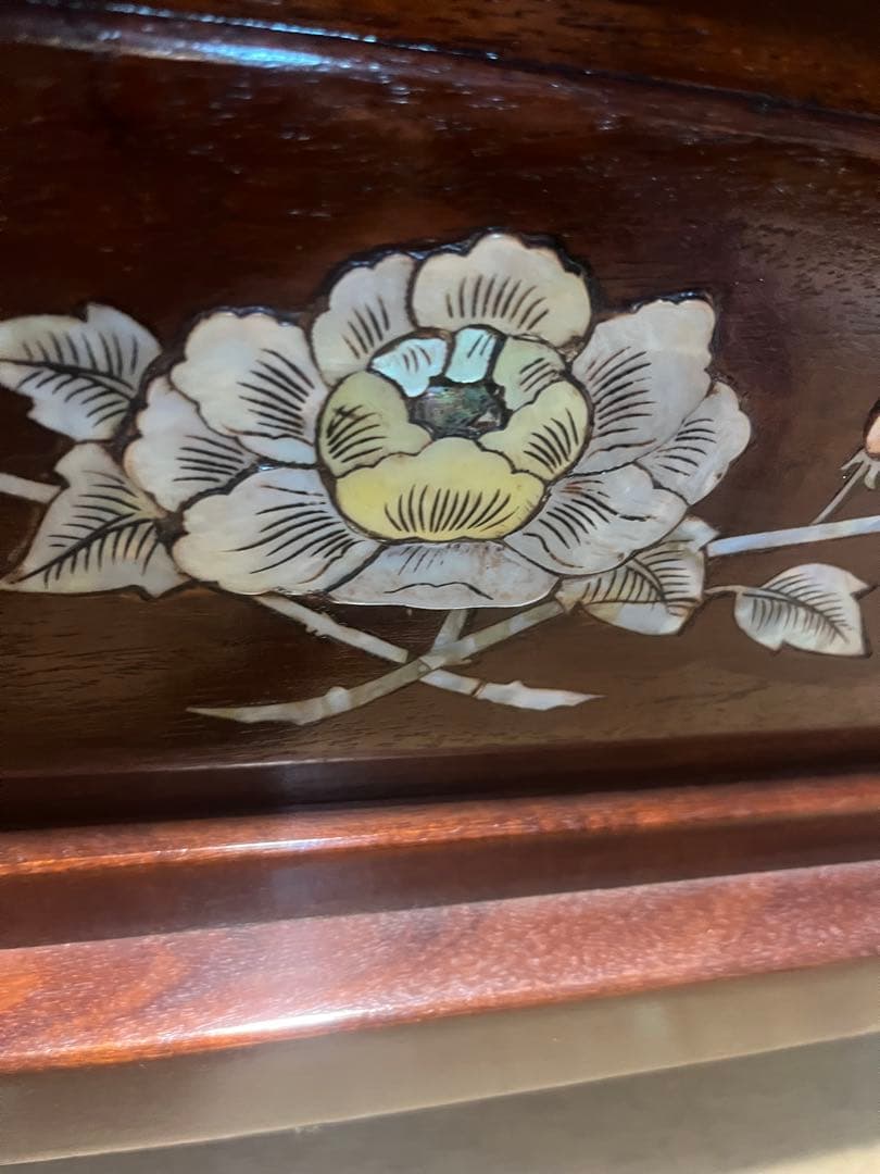 Yasu様専用＊衝立 透かし彫り 螺鈿細工 唐木 間仕切り インテリア 紫檀