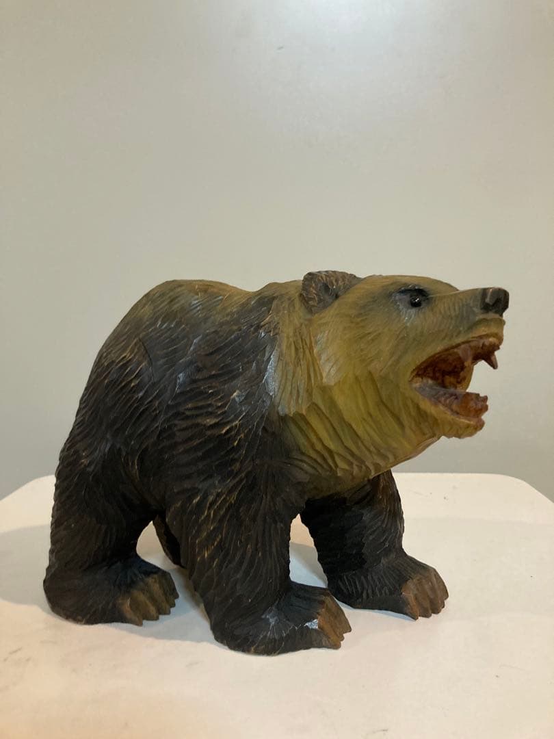 木歩　引間二郎　木彫熊　毛彫　八雲 八雲木彫り熊 1999 (A) / 引間二郎（木歩） | 小宮山書店 KOMIYAMA