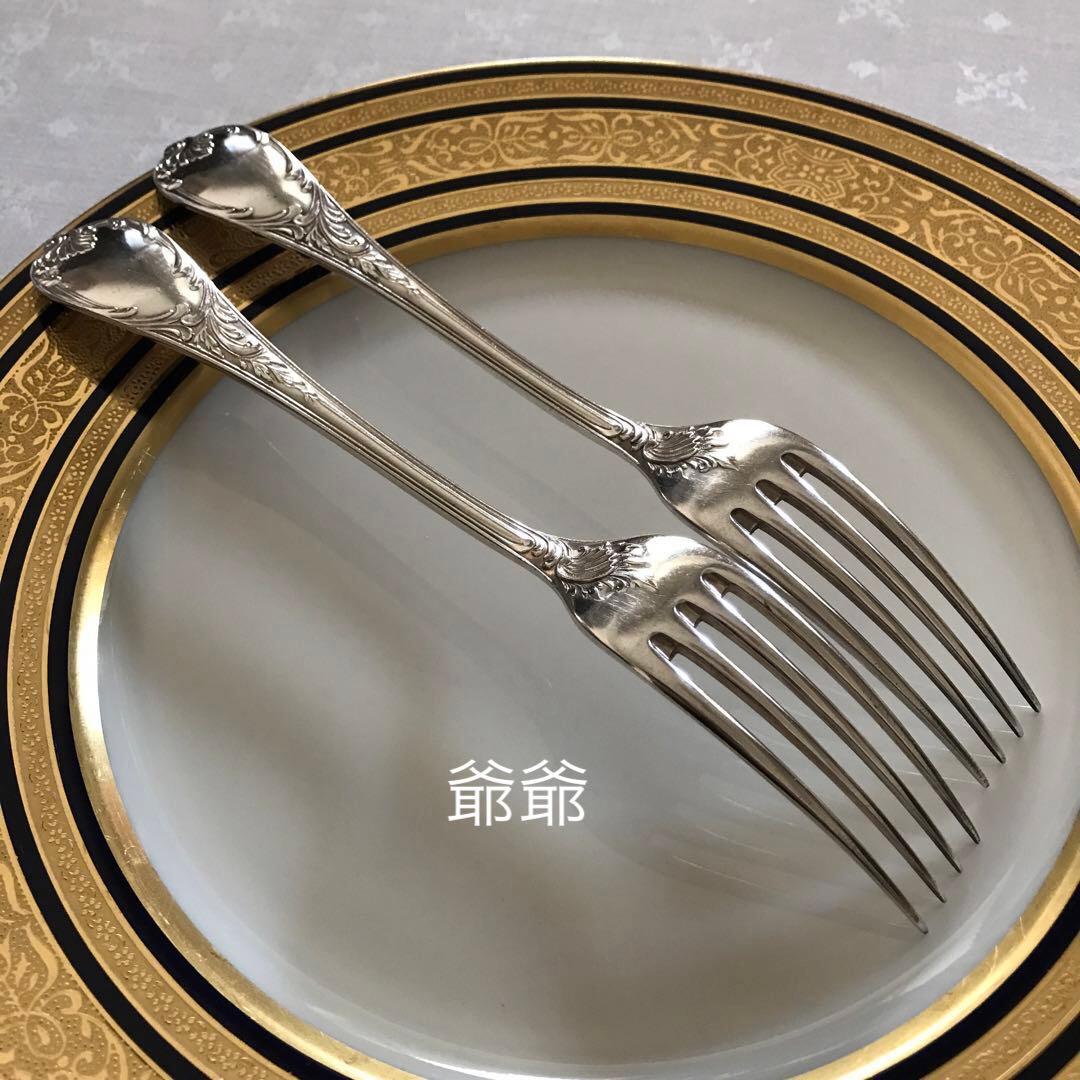 クリストフル／純銀 スターリングシルバー フォーク&スプーン １組「マルリー」