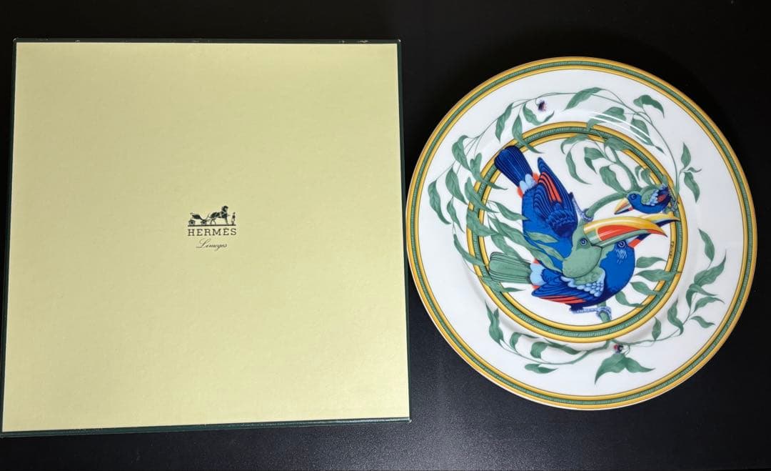 【未使用】エルメス HERMES 大皿 27.5cm トゥカン Toucans
