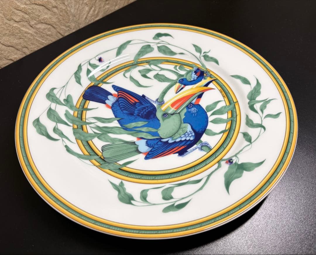 【未使用】エルメス HERMES 大皿 27.5cm トゥカン Toucans