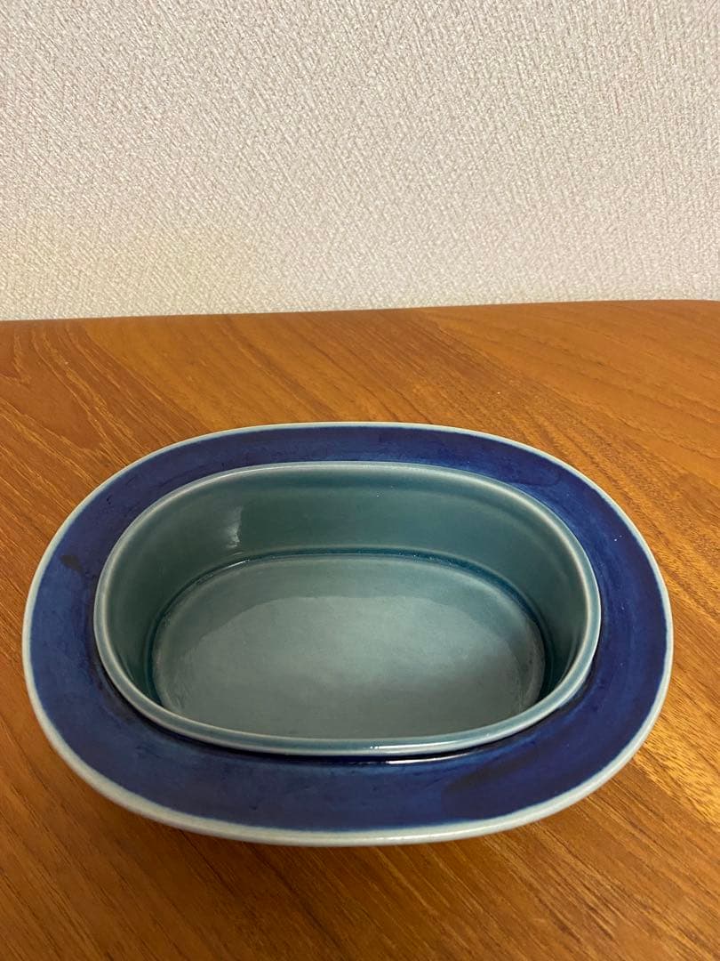 レア　アラビア　フラクタス　ブルー　プレート　蓋付きボンボニエール（菓子器）