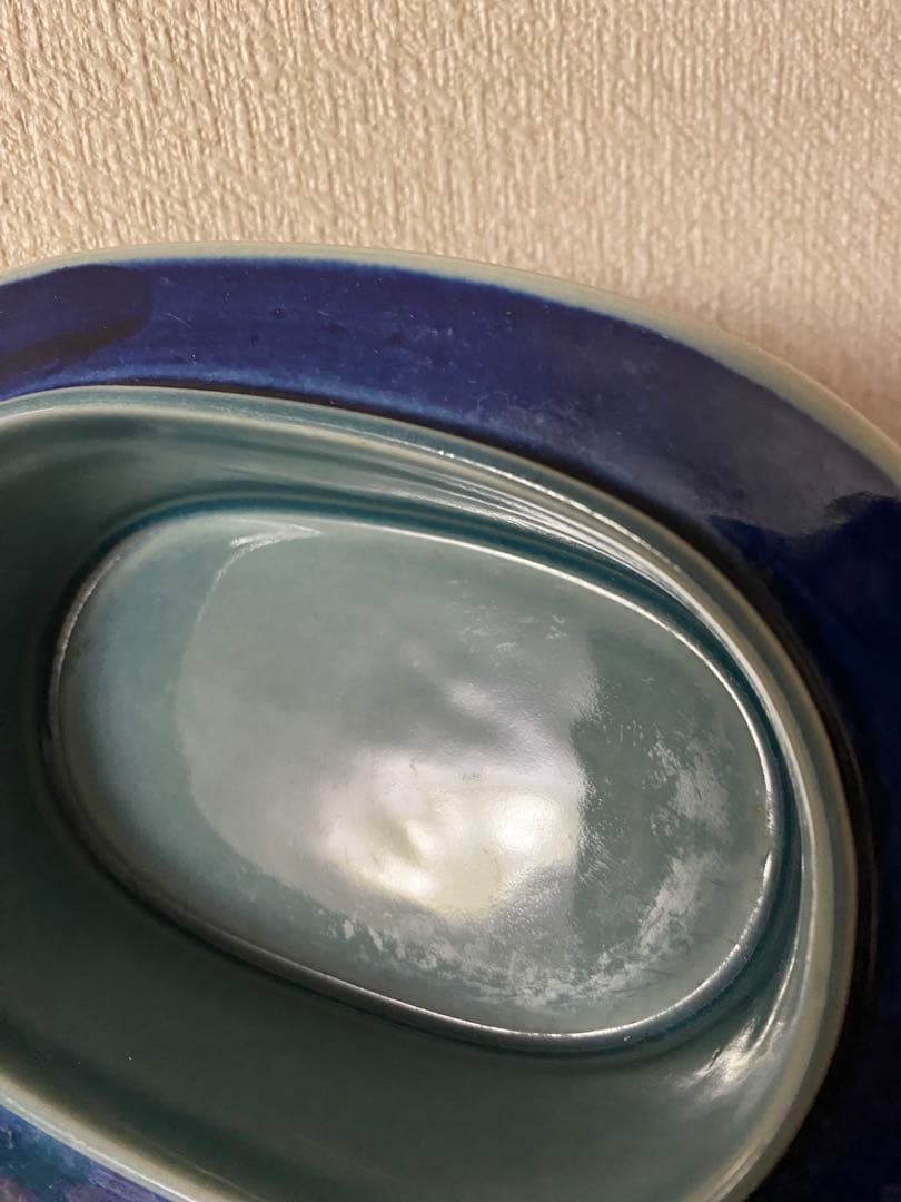 レア　アラビア　フラクタス　ブルー　プレート　蓋付きボンボニエール（菓子器）