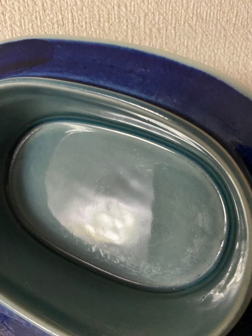 レア　アラビア　フラクタス　ブルー　プレート　蓋付きボンボニエール（菓子器）