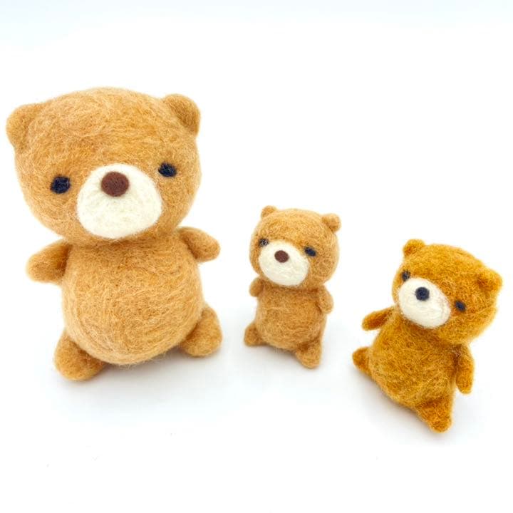 くま　人形　インテリア　ハンドメイド　羊毛フェルト フィギュア