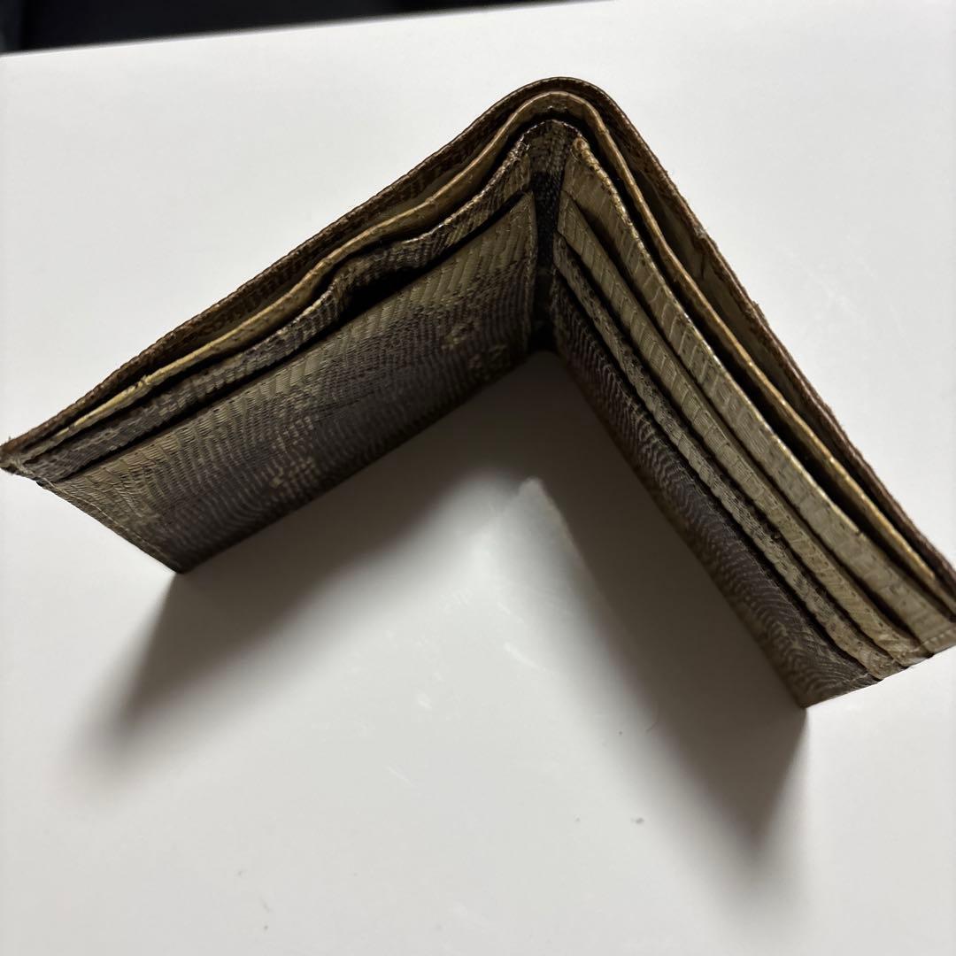 ORIGINAL SNEKE ヘビ革 二つ折り財布 ブラウン