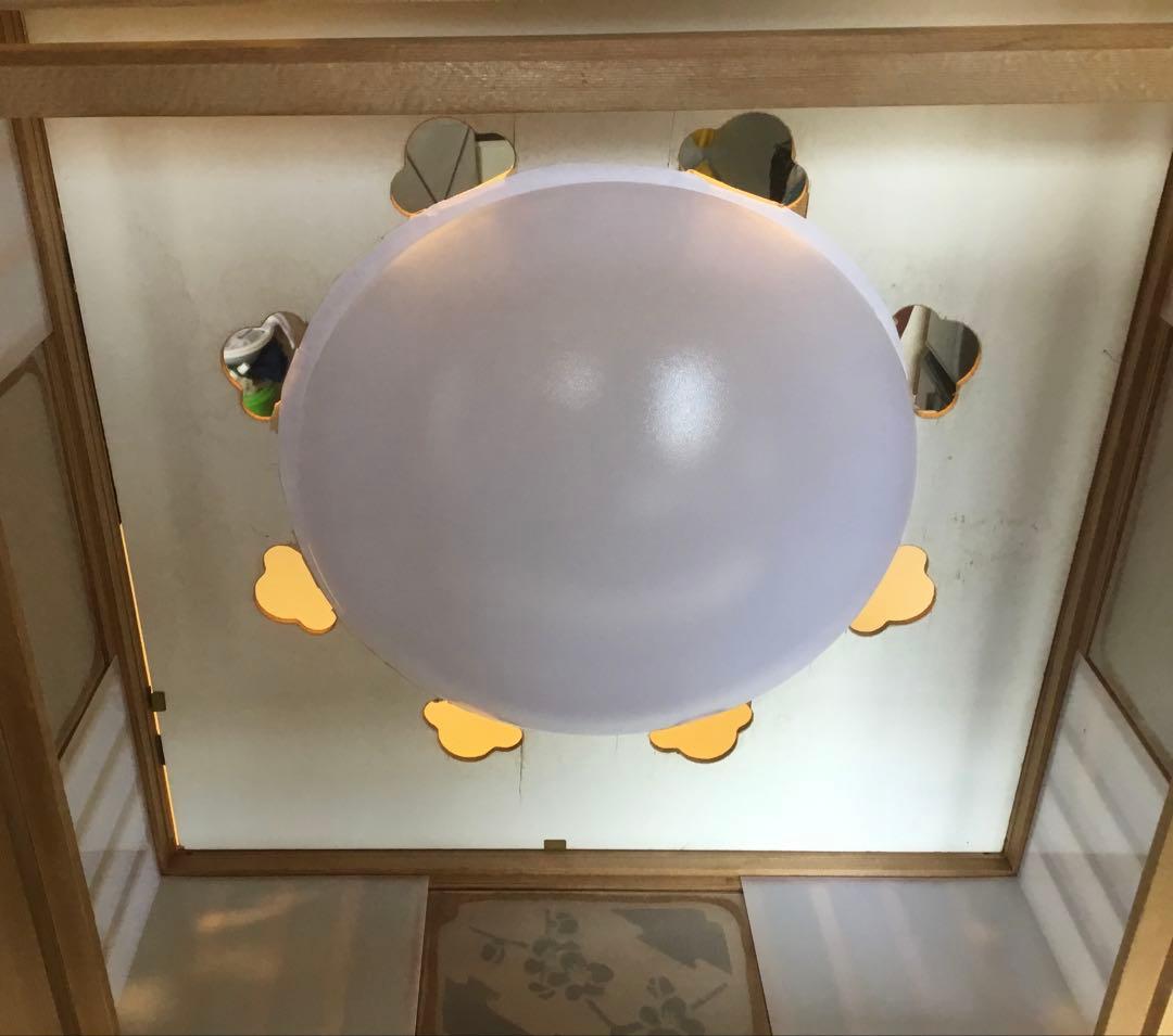 木製花彫刻LEDシーリングライト ライト新品