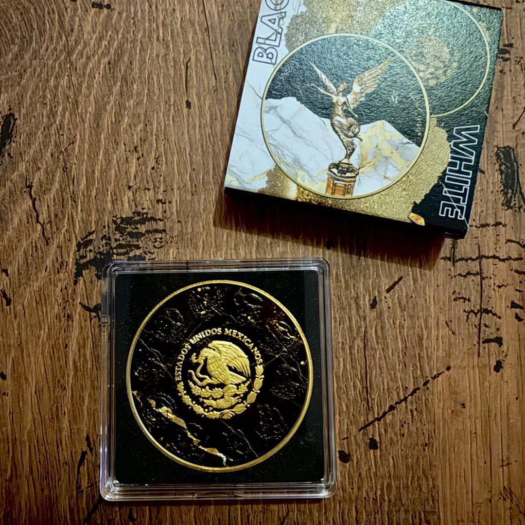 レア☆2024 リベルタード ゴールデンマーブル 1oz 銀貨 純銀 メキシコ