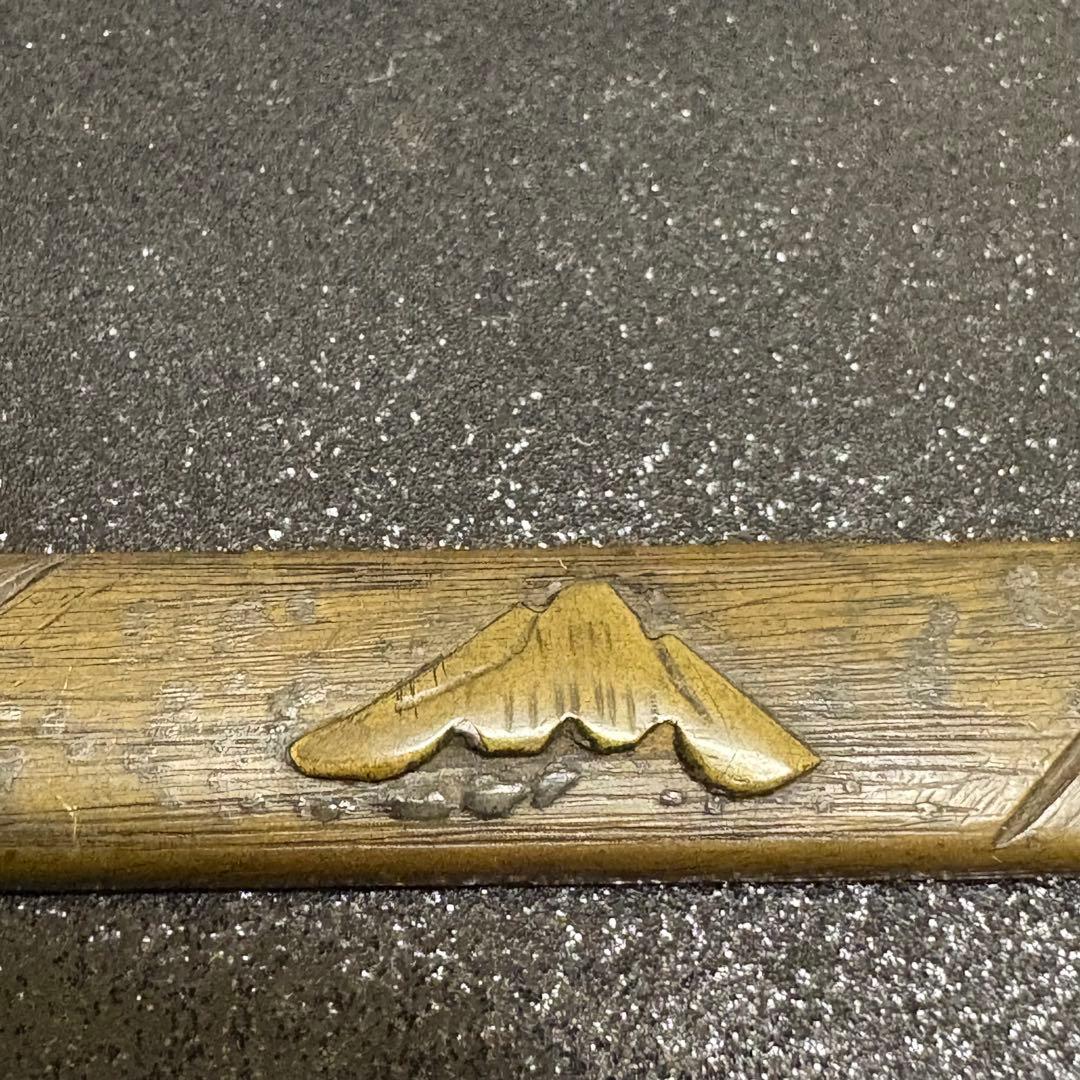 現状品】 在銘 「金花山藤原清長」 小柄 刀装具 小刀