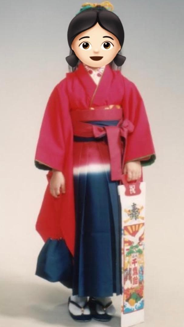 袴　着物　七五三　女児　三才　五才　女の子　３歳　緑　紺　赤