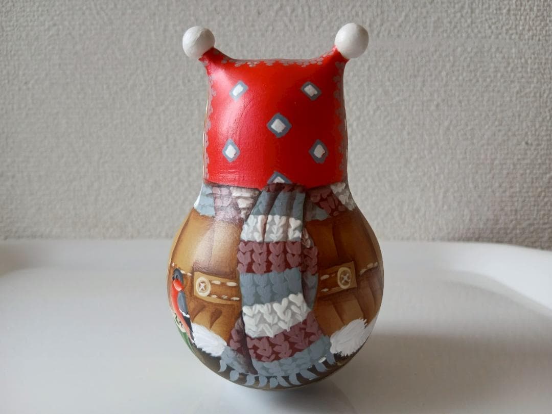 【CBT110】10cm級 おきあがりこぼし(大) スベトラーナ ぼんぼりねこ