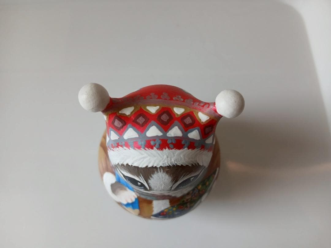 【CBT110】10cm級 おきあがりこぼし(大) スベトラーナ ぼんぼりねこ