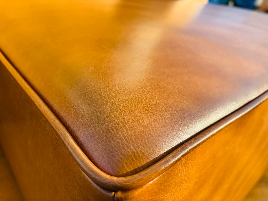 J43★アスプルンド★美品 オットマン グリーン 合成皮革