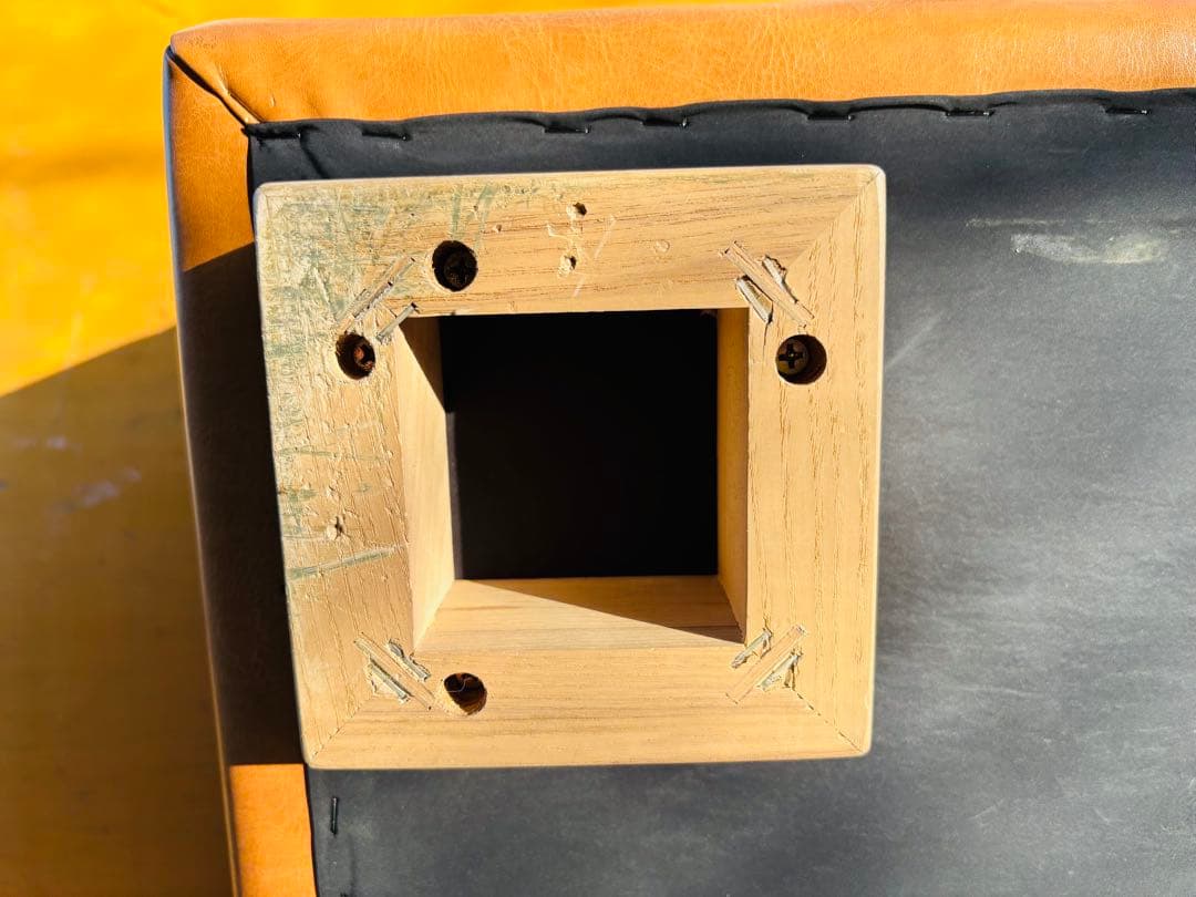 J43★アスプルンド★美品 オットマン グリーン 合成皮革