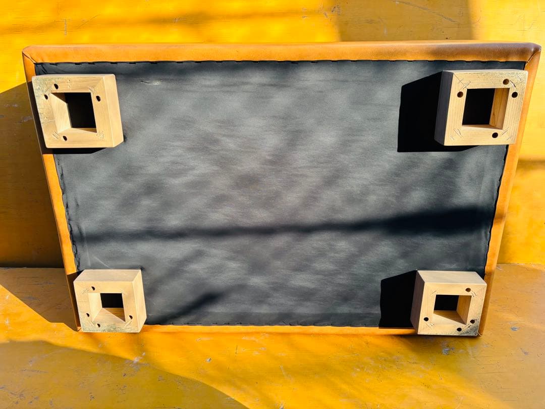 J43★アスプルンド★美品 オットマン グリーン 合成皮革