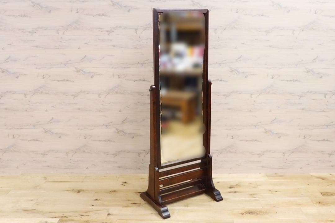 GMGS93○北海道民芸家具 姿見 全身鏡 スタンドミラー ウォールミラー 鏡