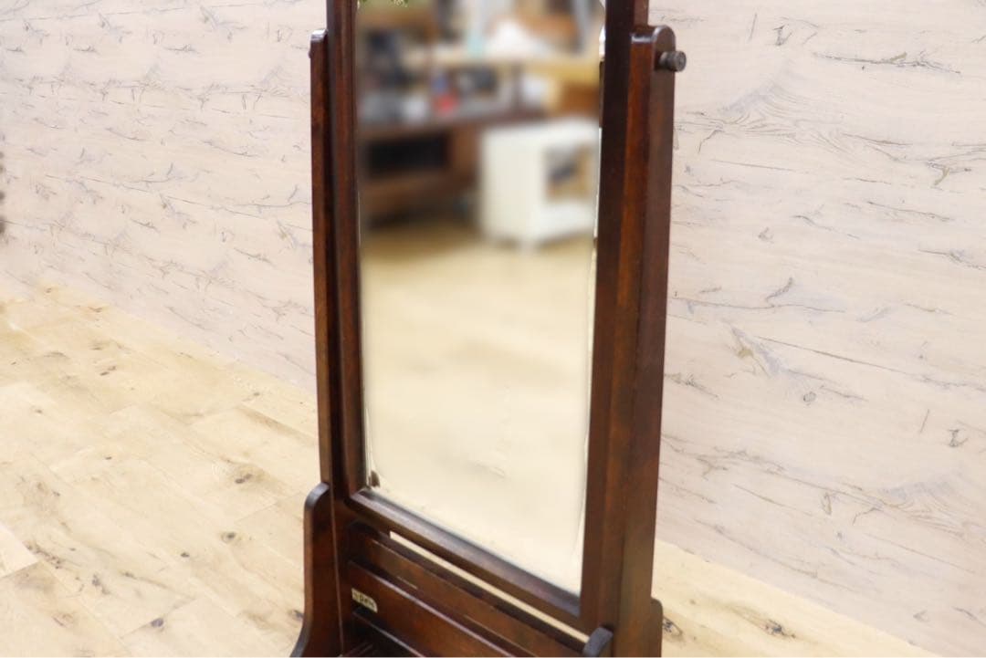 GMGS93○北海道民芸家具 姿見 全身鏡 スタンドミラー ウォールミラー 鏡