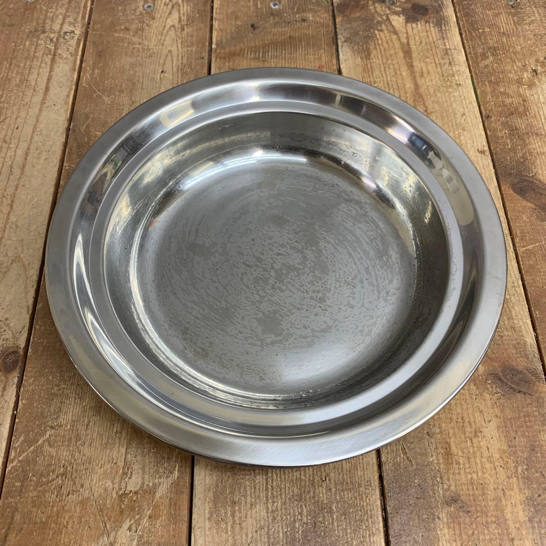 E-2 【希少・ヴィンテージ】ステンレス製 フォンデュ鍋セット 木柄 レトロ キ