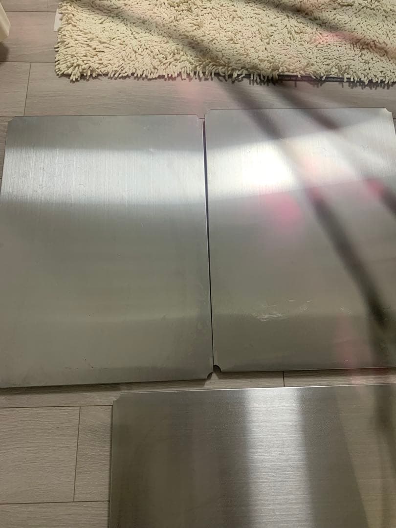 無印　ステンレスユニットシェルフ　ステンレス棚セット　ワイド　中