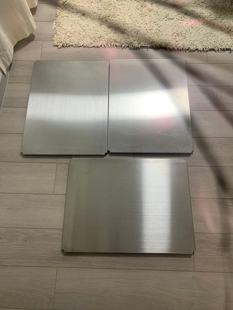 無印　ステンレスユニットシェルフ　ステンレス棚セット　ワイド　中